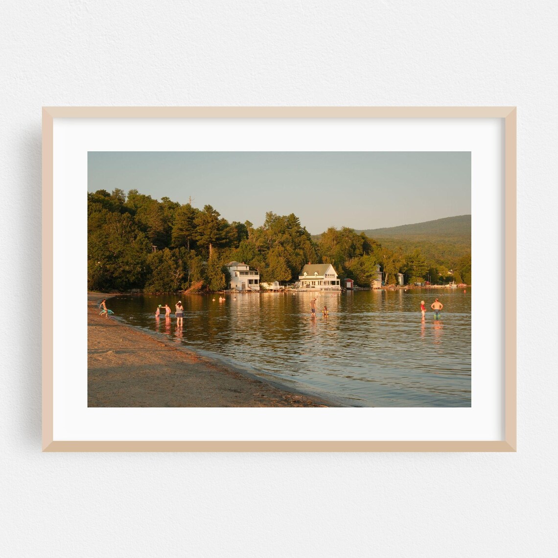 Brownington Vermont Summer Beach Lake Swimming Photography Poster