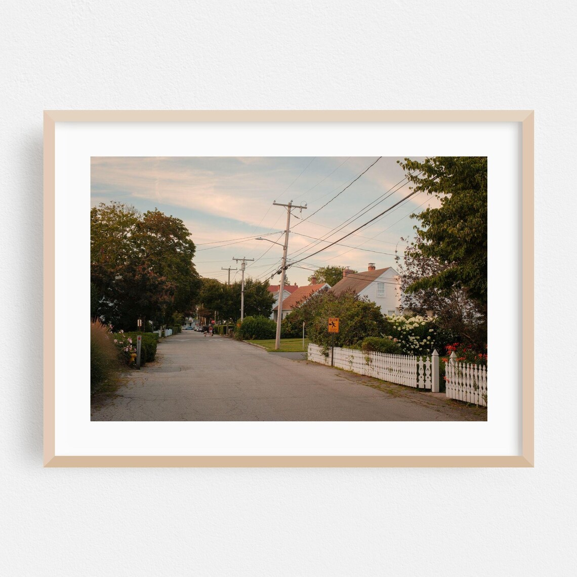 Groton Connecticut Rural Street Sunset Evening Photography Poster
