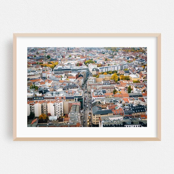 Berlin Aerial Cityscape Autumn Rooftops Germany Photography Poster
