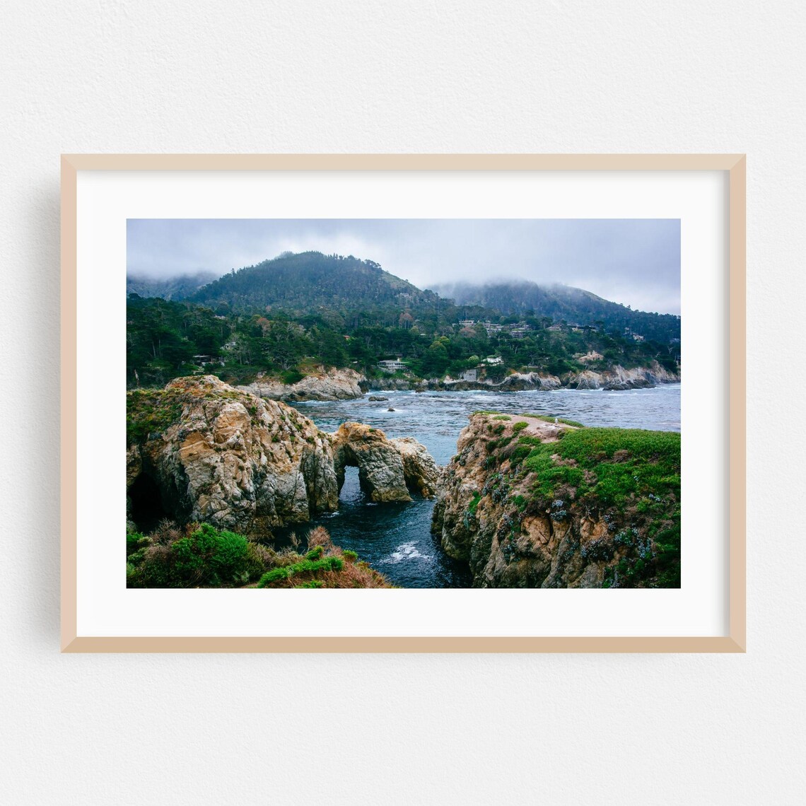 Big Sur California Rocky Coast Natural Arch Ocean Photo Print