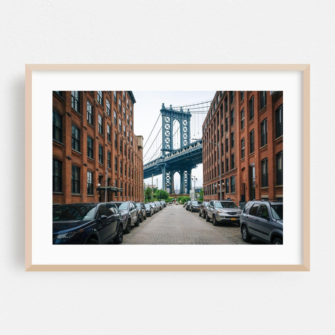 Manhattan Bridge From Washington Street Brooklyn Cityscape Poster