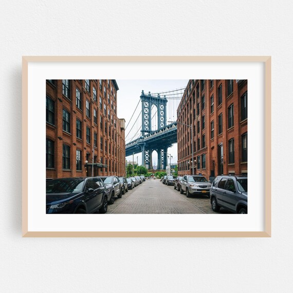 Manhattan Bridge From Washington Street Brooklyn Cityscape Poster