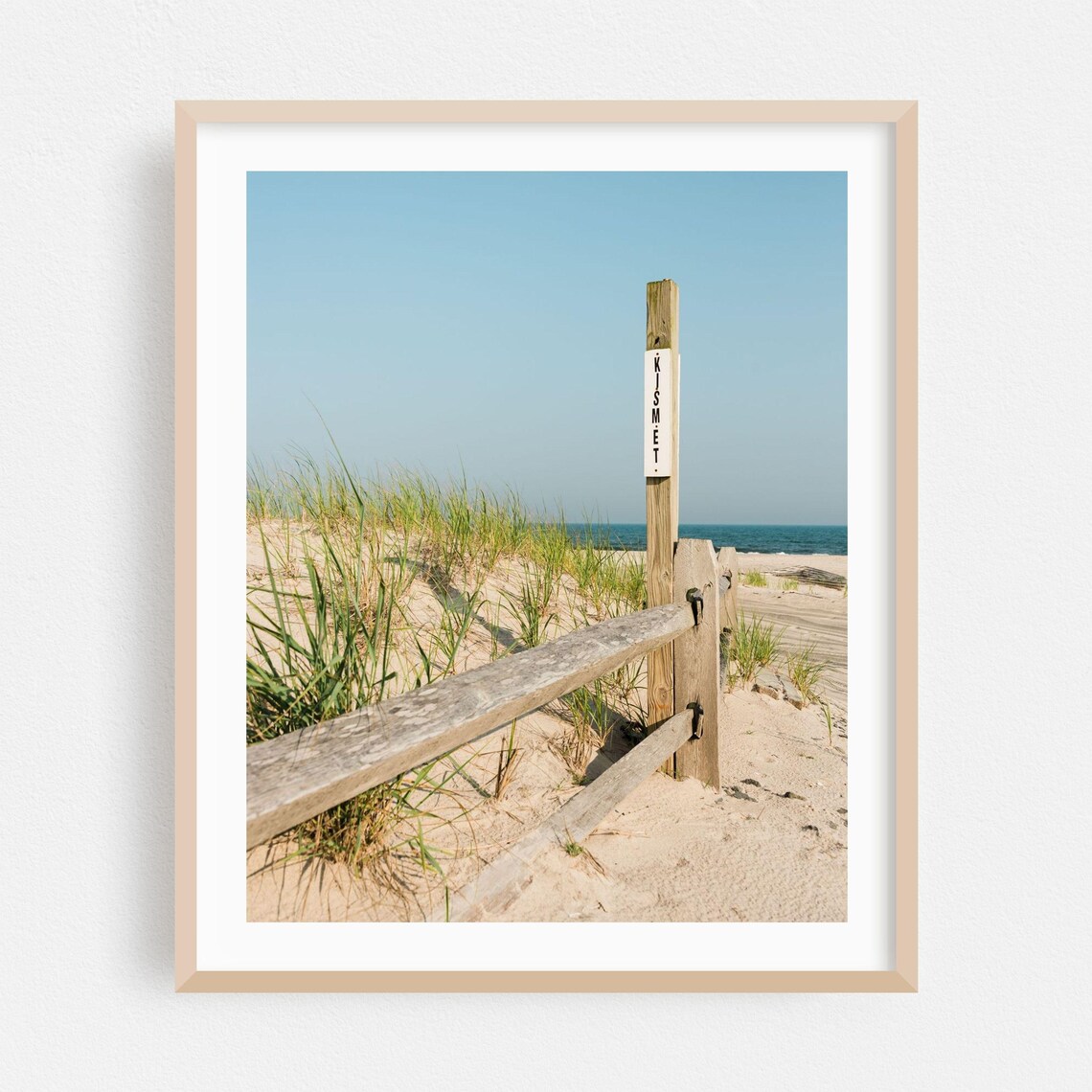 Kismet Beach Fire Island Wooden Fence Dunes Coastal Scenic Poster