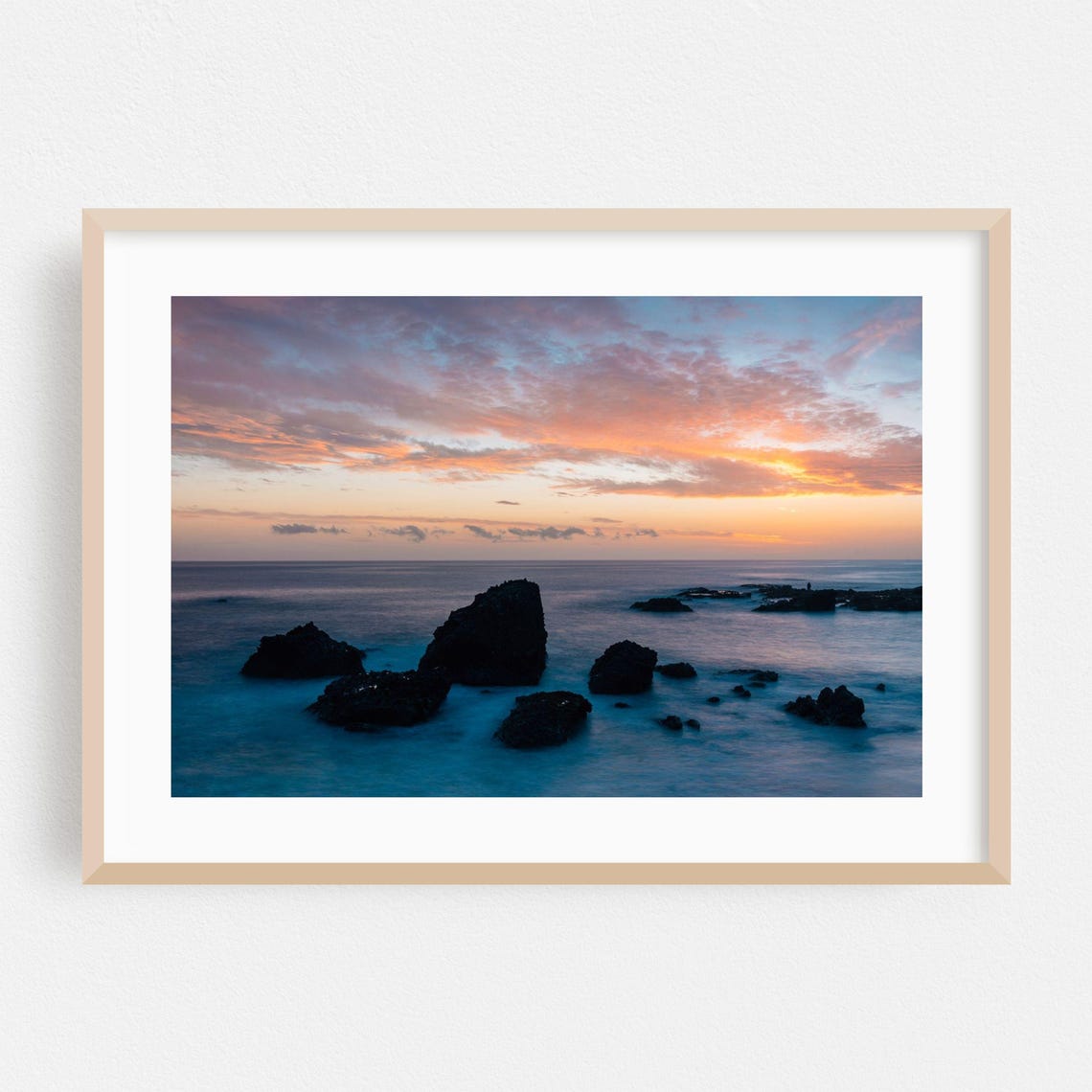 Laguna Beach California Ocean Rocks Sunset Photograph Wall Art