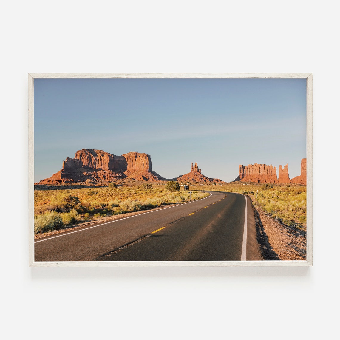 Monument Valley Road Curving Through Desert Buttes Travel Poster