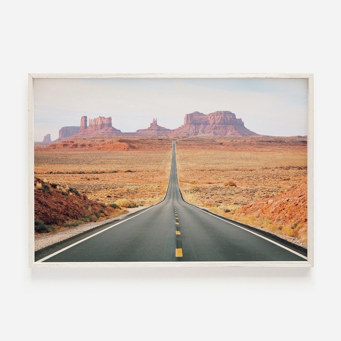 Lonely Highway To Monument Valley Red Desert Road Trip Poster