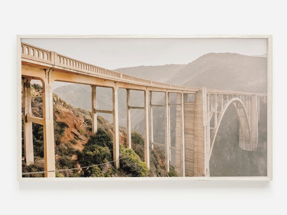 Samsung Frame Tv Art Big Sur Bixby Bridge Photo Print Coastal Decor For