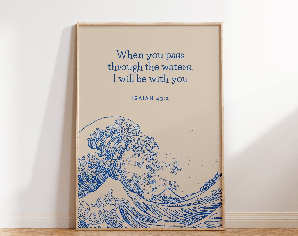 Retro Isaiah Scripture Christian Poster Art Print