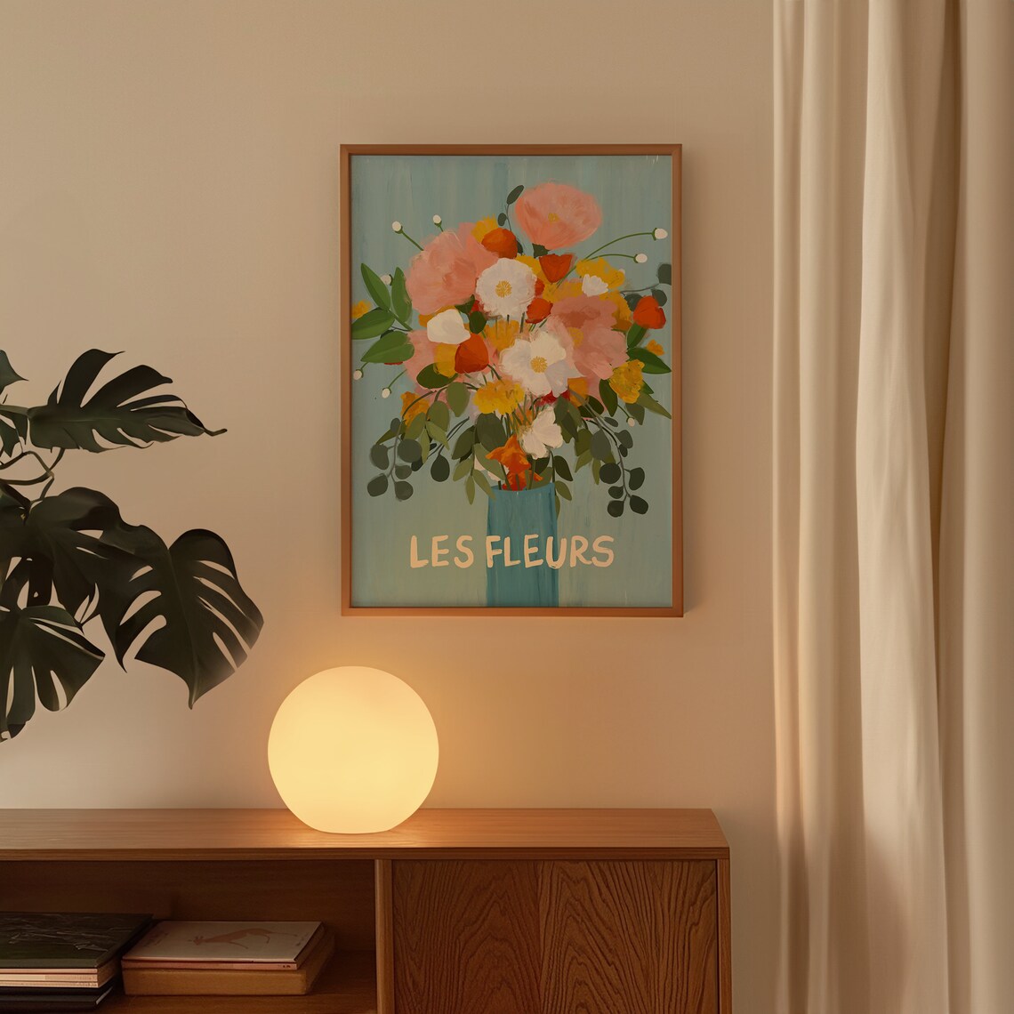 Les Fleurs Flower Bouquet Botanical Wall Print - Image 4