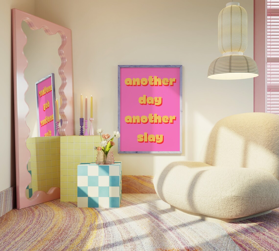 Another Day Another Slay Art Print, Y2K Decor - Image 5