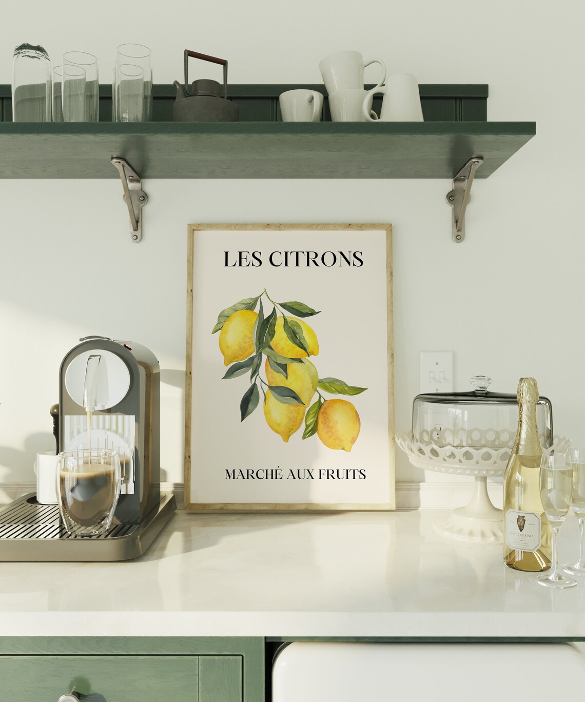 Les Citrons Lemon Branch French Fruit Market Botanical Poster - Image 2