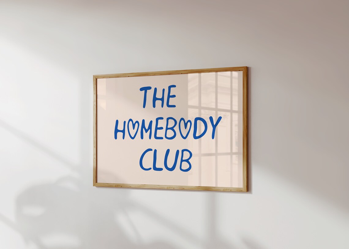 The Homebody Club Art Print, Trendy Self-Care Decor - Image 3