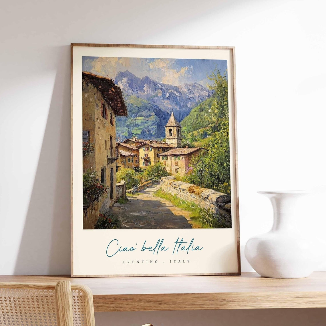 Trentino Poster Italian Travel Print Trentino Travel Art Trentino Wall Art Italy Art Italy Travel Decor Italian Travel Gift