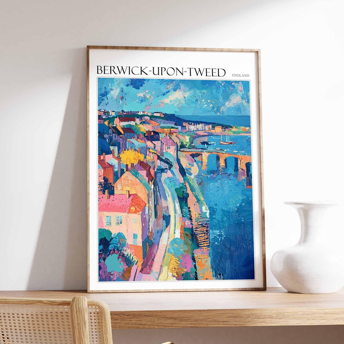 Berwick Upon Tweed Poster England Travel Poster Scotland Travel Poster Border Towns Poster Historic Town Poster Medieval Town Poster