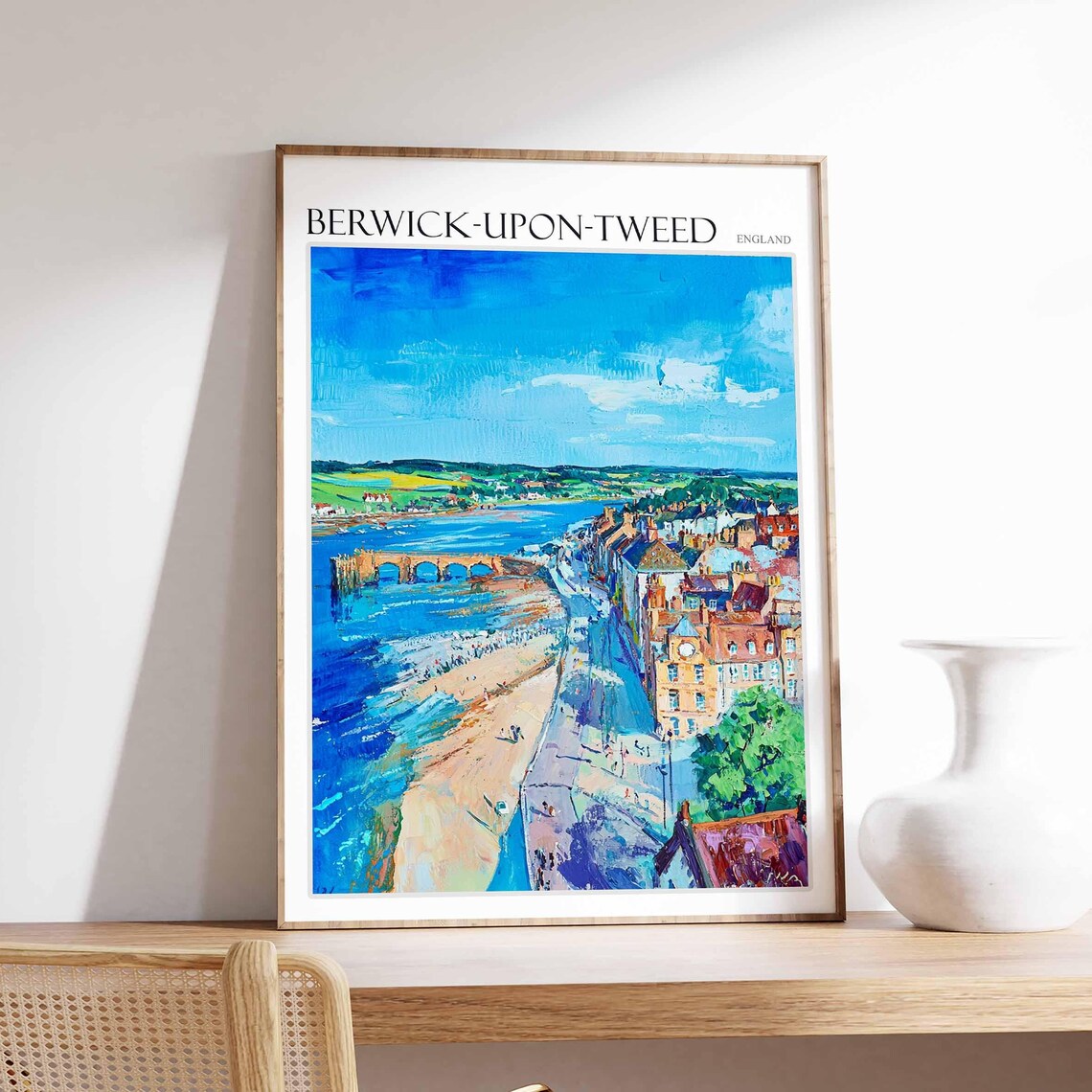 Berwick Upon Tweed Poster England Travel Poster Scotland Travel Poster Border Towns Poster Historic Town Poster Medieval Town Poster