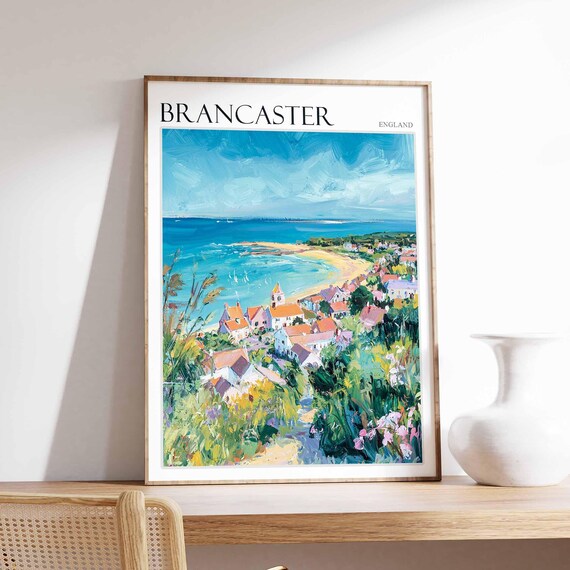 Brancaster England Coastal Town and Bay View From Wildflower Hill Poster
