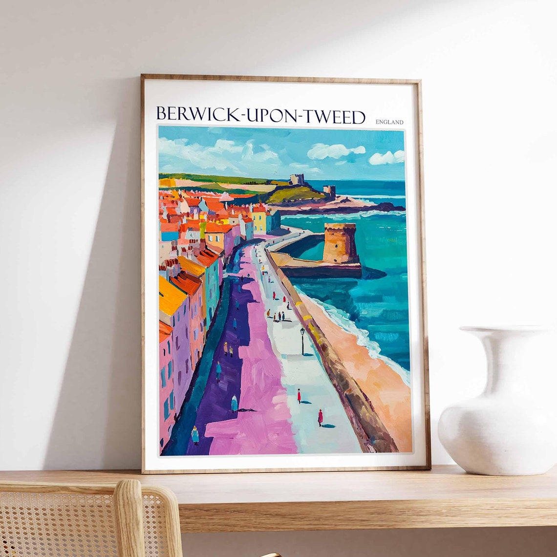 Berwick Upon Tweed Poster England Travel Poster Scotland Travel Poster Border Towns Poster Historic Town Poster Medieval Town Poster