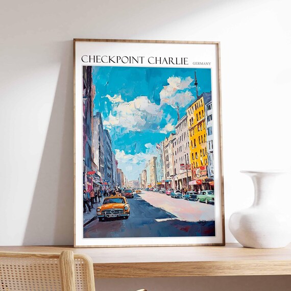 Checkpoint Charlie Poster Germany Travel Print Europe Travel Poster European Wall Art Mountain Print Checkpoint Charlie Wall Art