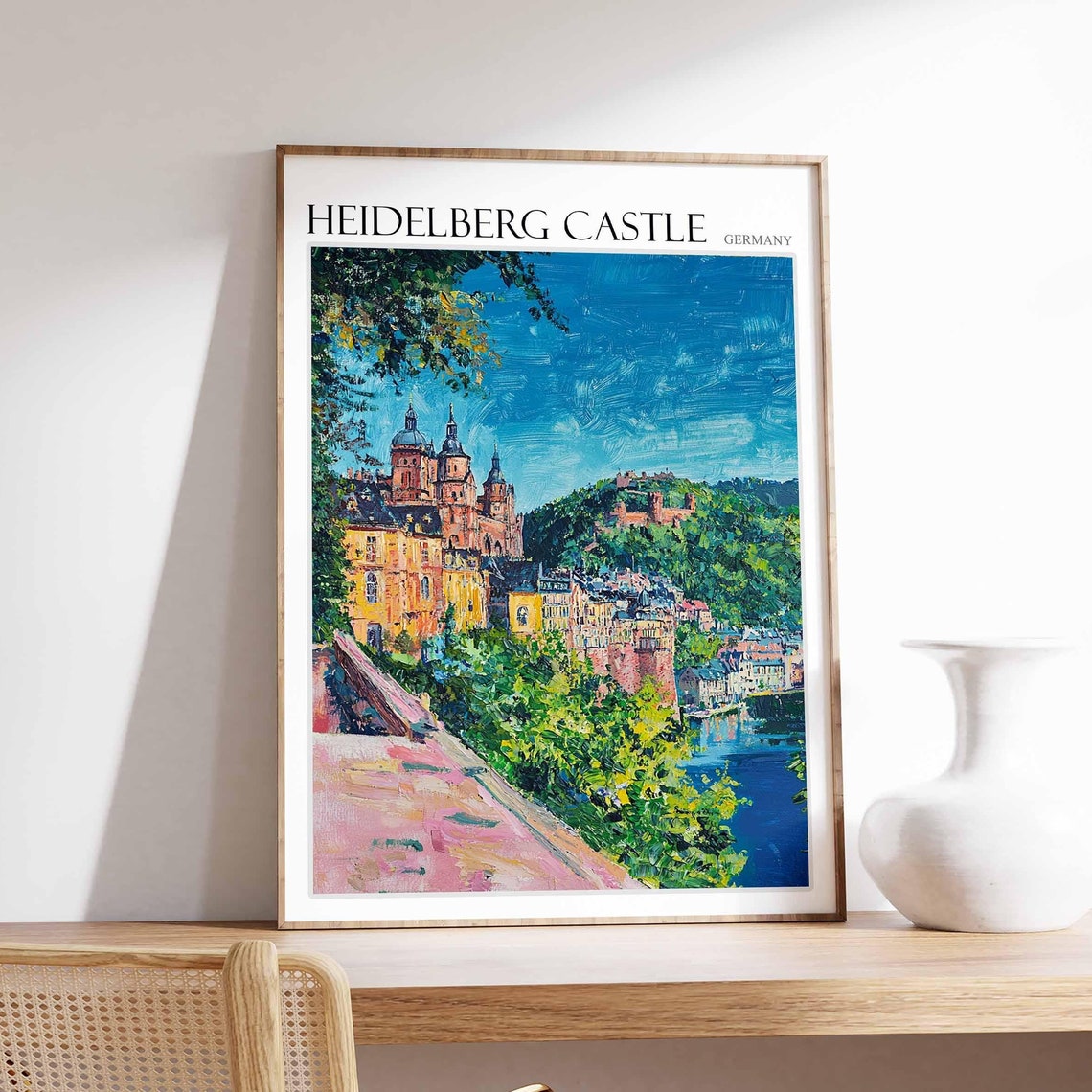 Heidelberg Castle Poster Heidelberg Castle Travel Print German Travel Poster German City Art City Print Travel Poster Travel Wall Art