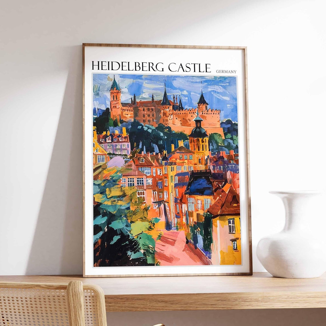Heidelberg Castle Poster Heidelberg Castle Travel Print German Travel Poster German City Art City Print Travel Poster Travel Wall Art