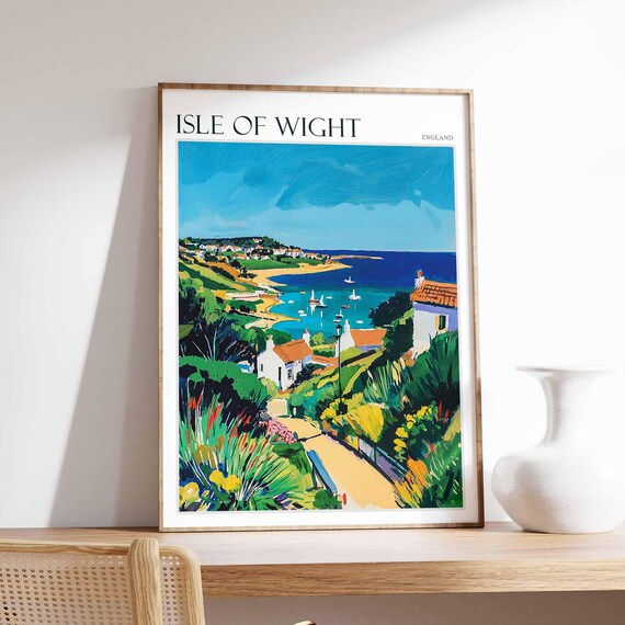 Isle Of Wight Poster Uk Travel Poster Coastal Wall Art British Decor Uk Home Decor Isle Of Wight Travel Print Island Poster Uk Decor