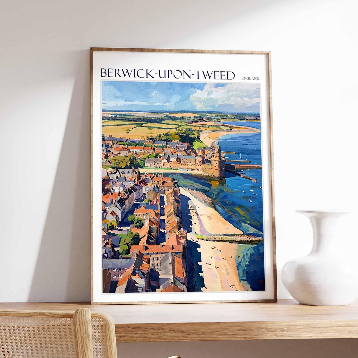 Berwick Upon Tweed Poster England Travel Poster Scotland Travel Poster Border Towns Poster Historic Town Poster Medieval Town Poster