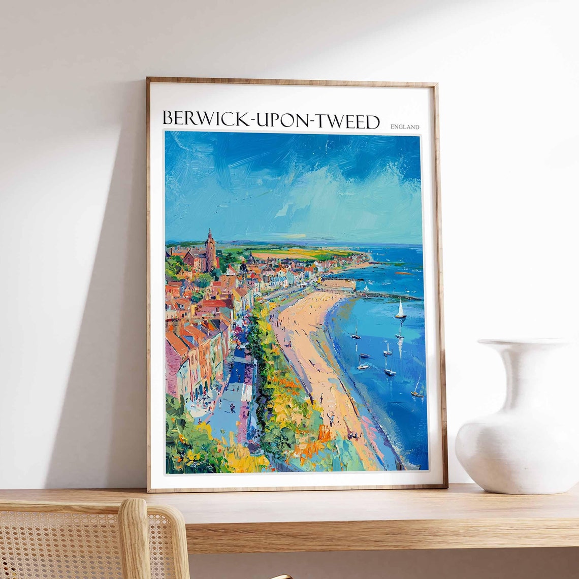 Berwick Upon Tweed Poster England Travel Poster Scotland Travel Poster Border Towns Poster Historic Town Poster Medieval Town Poster