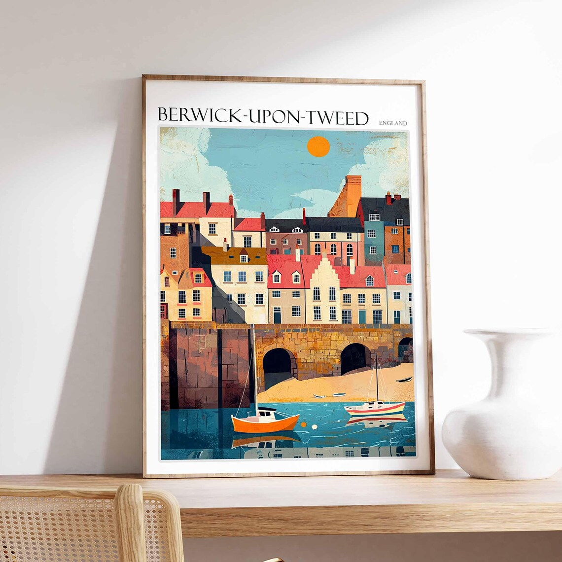 Berwick Upon Tweed Travel Poster, Border Town