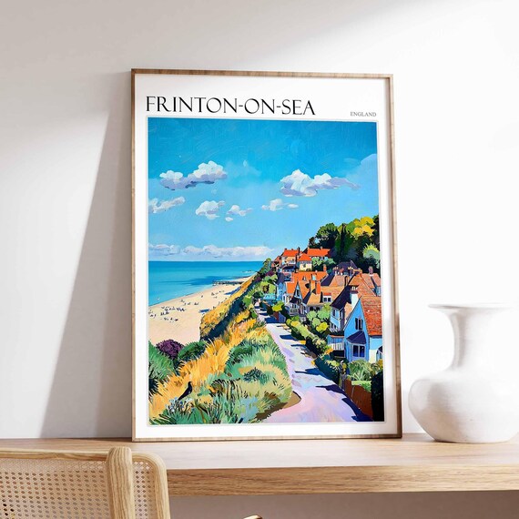 Frinton On Sea Seaside Street Garden Walk Beach Pier Summer Travel Poster