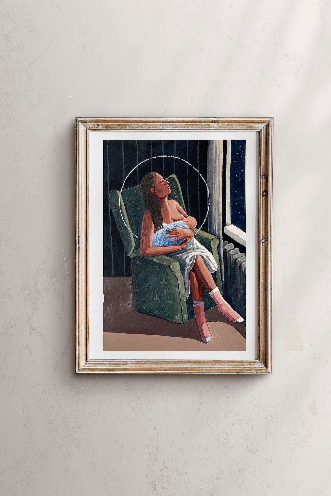 Breastfeeding Motherhood Art Print, Nursery Decor