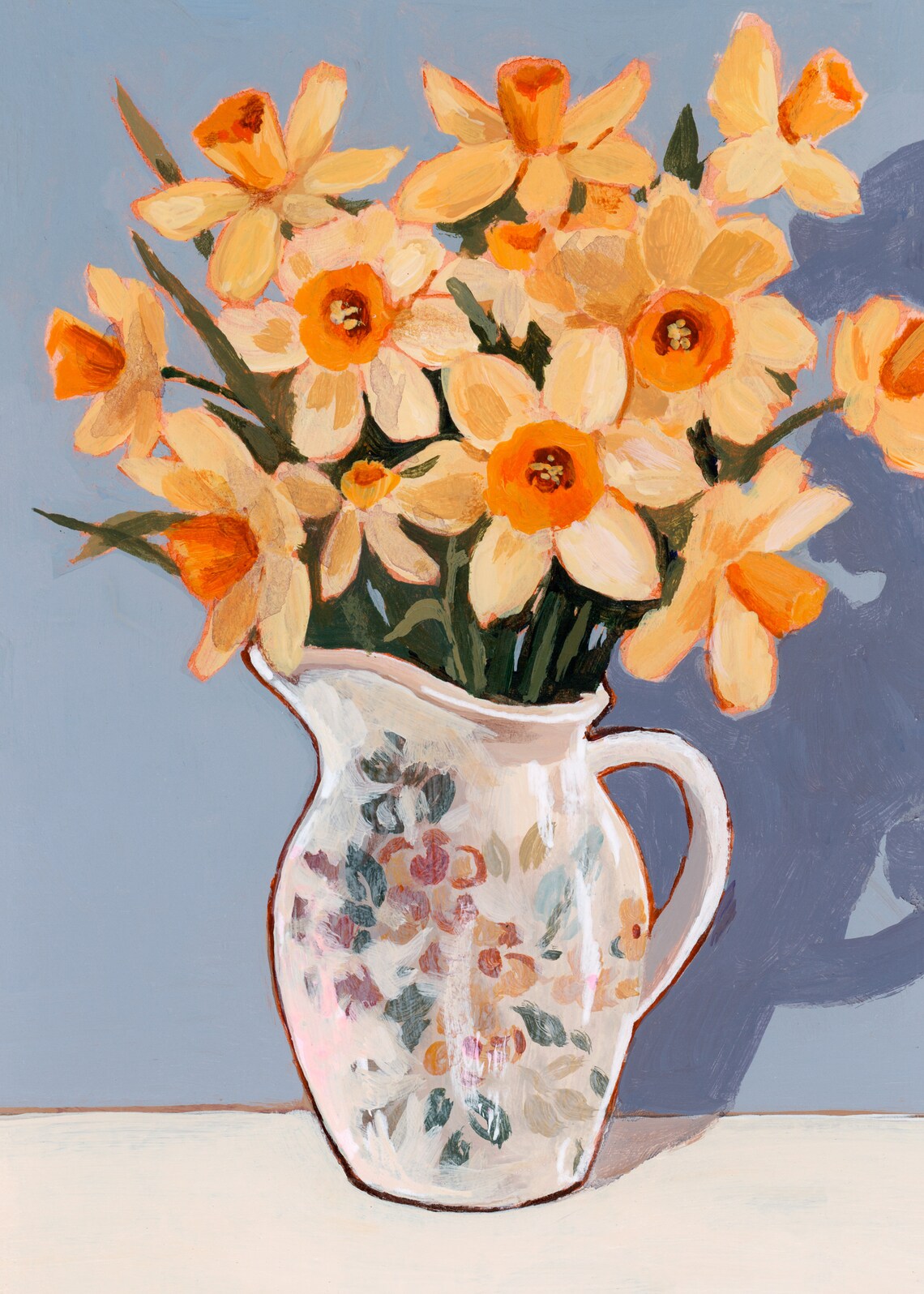 Daffodils in Vase, Floral Wall Art Print - Image 2