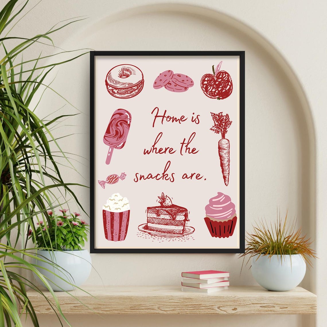 Home Is Where The Snacks Are, Funny Kitchen Quote - Image 2