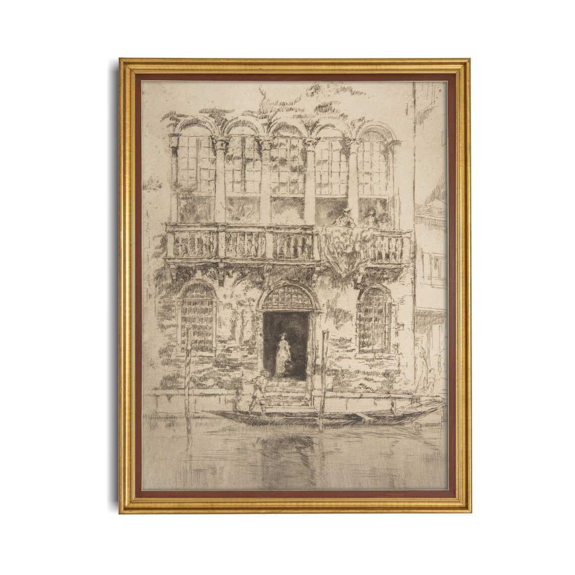 Venice Vintage Sketch Cityscape Art Print, Neutral - Image 4