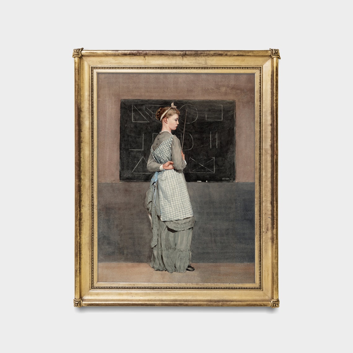 Teacher at a Chalkboard Winslow Homer Blackboard Scene Poster - Image 5
