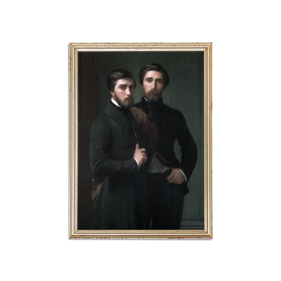 Vintage Gentleman Portrait Art Print, Rustic Decor - Image 3