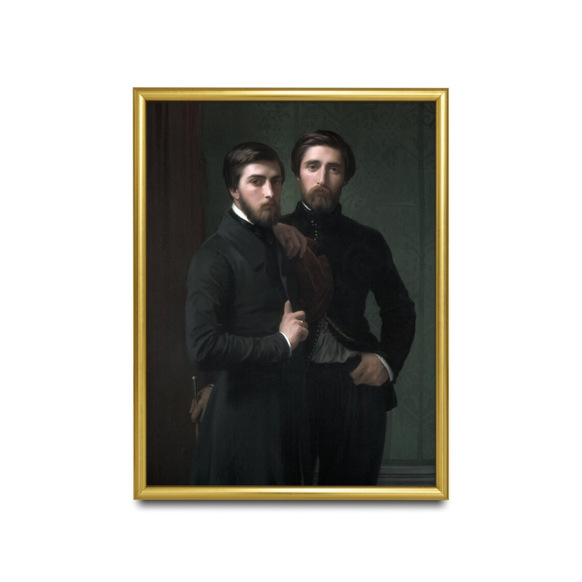 Vintage Gentleman Portrait Art Print, Rustic Decor - Image 2