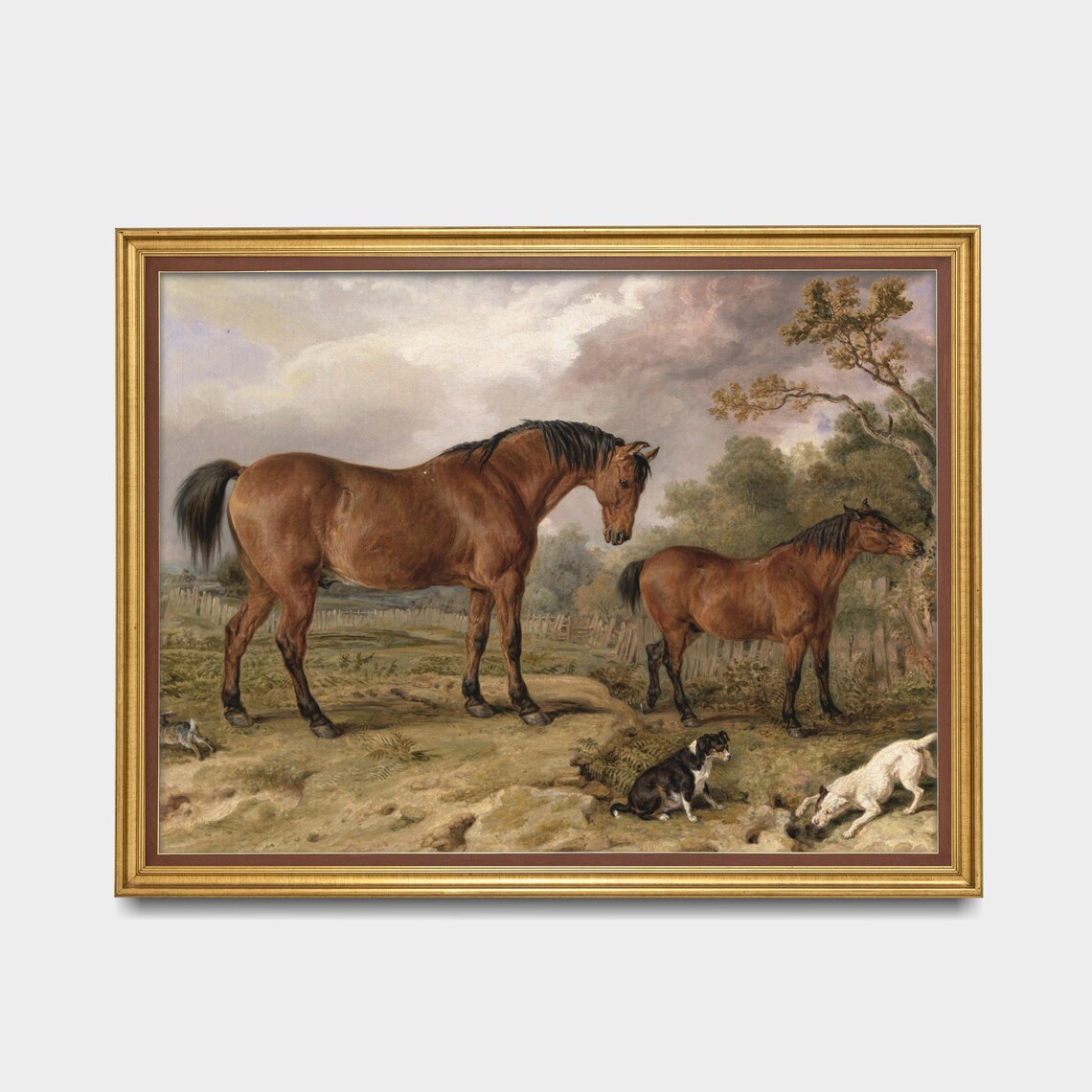 Vintage Horse and Dog Antique Equestrian Art Print - Image 2