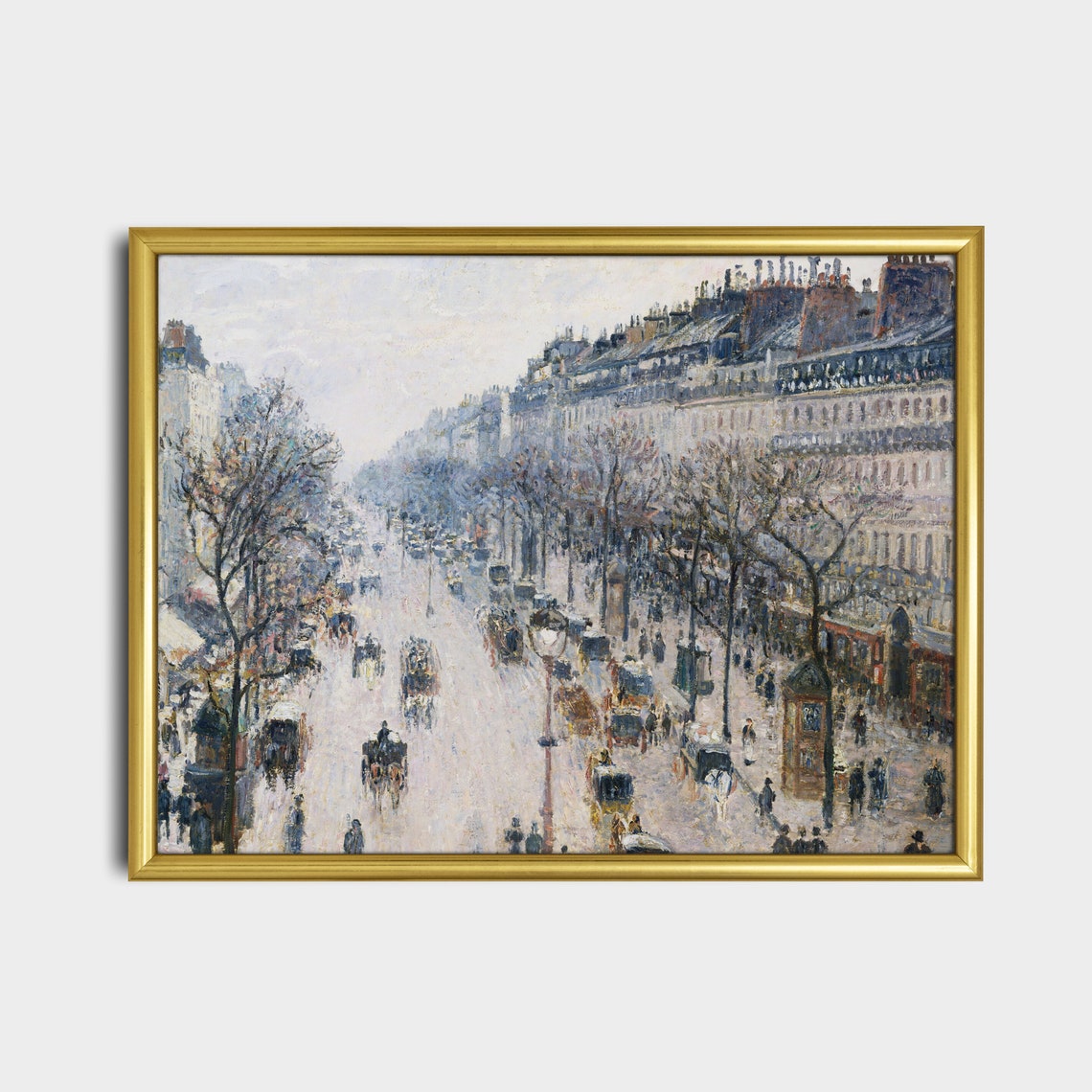 Printed And Shipped Vintage Painting Winter In City Antique Oil Painting Print Christmas Winter Decor Fine Art Physical Prints