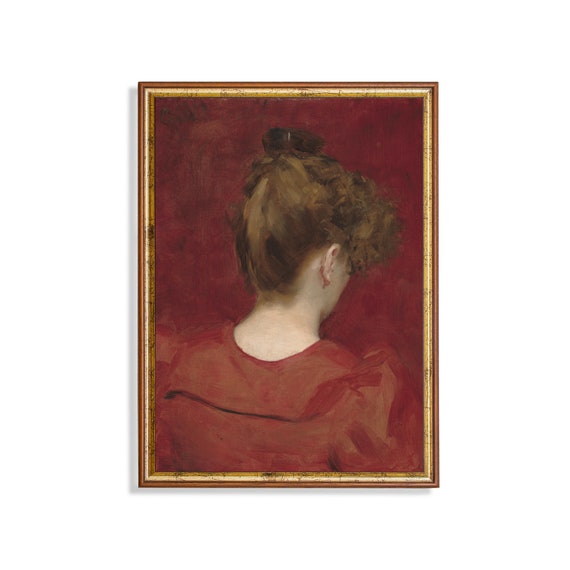 Printed And Shipped Vintage Portrait Painting Antique Woman Portrait Moody Rustic Print 18th Century Fine Art Physical Prints