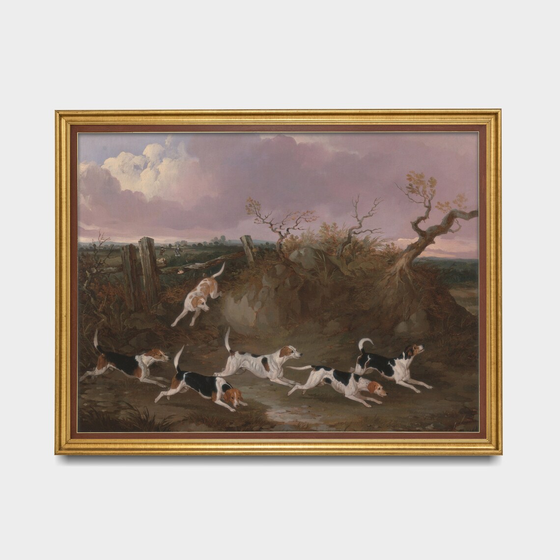 Vintage Dog Painting Antique Farmhouse Art Print - Image 3