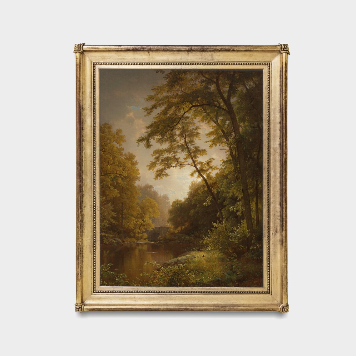 Vintage Country Landscape, Antique Forest Art Print - Image 3
