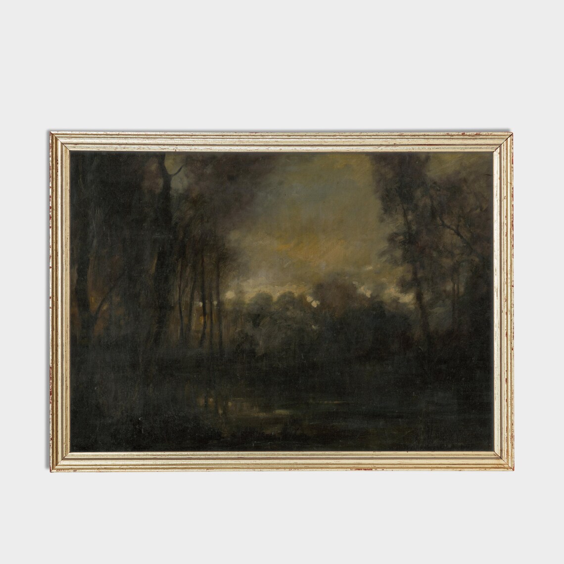 Vintage Forest Landscape Art Print, Dark Academia - Image 4