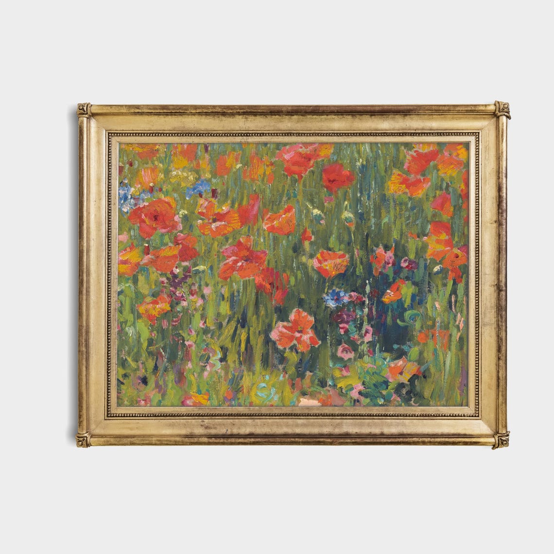 Red Poppies Meadow Impressionist Vintage Floral Landscape Poster - Image 4