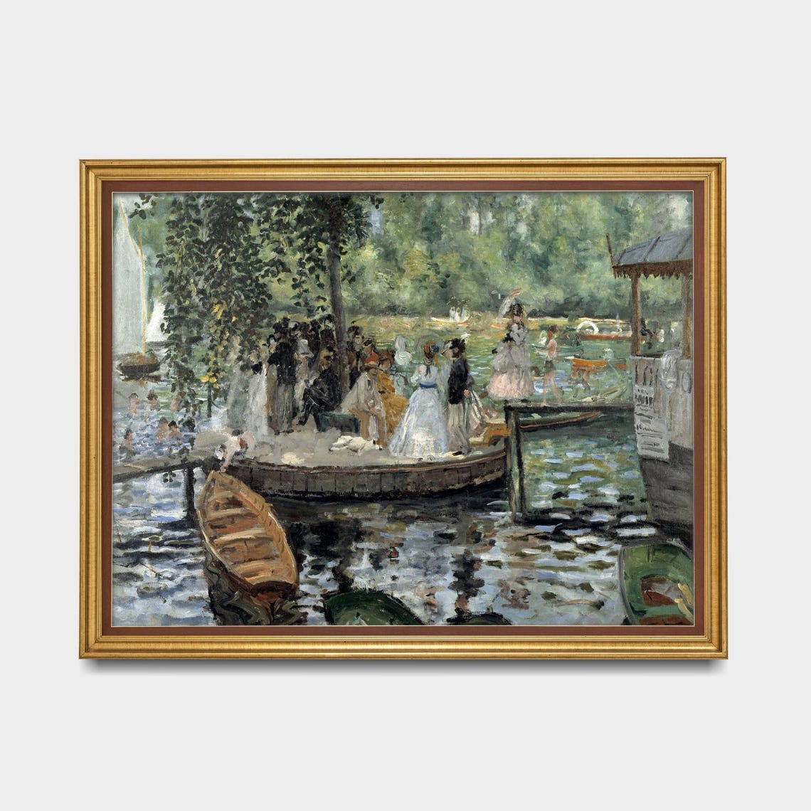 Renoir La Grenouillere Boating Pond Impressionist Classic Poster - Image 5