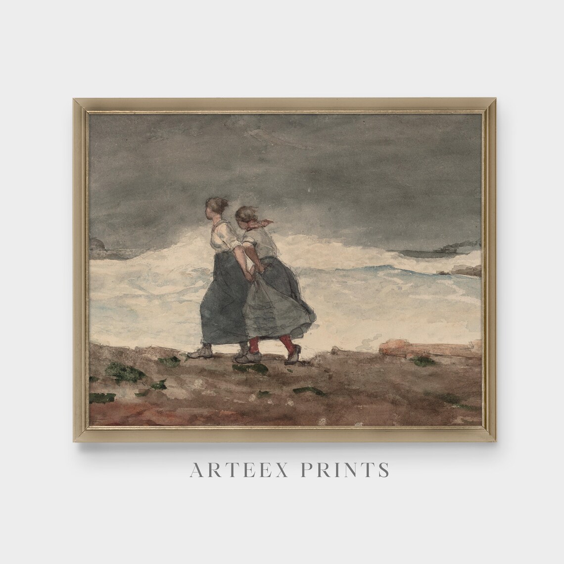 Vintage Seascape Painting, Antique Ocean Waves Art Print - Image 3