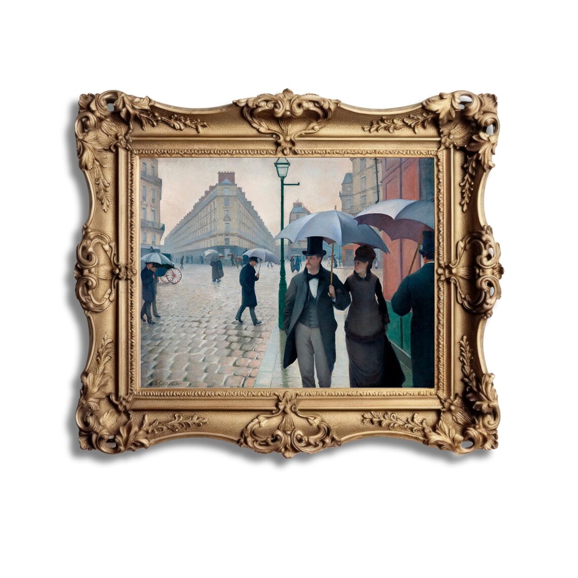 Caillebotte Paris Street Rainy Day Umbrellas Impressionist Poster - Image 3