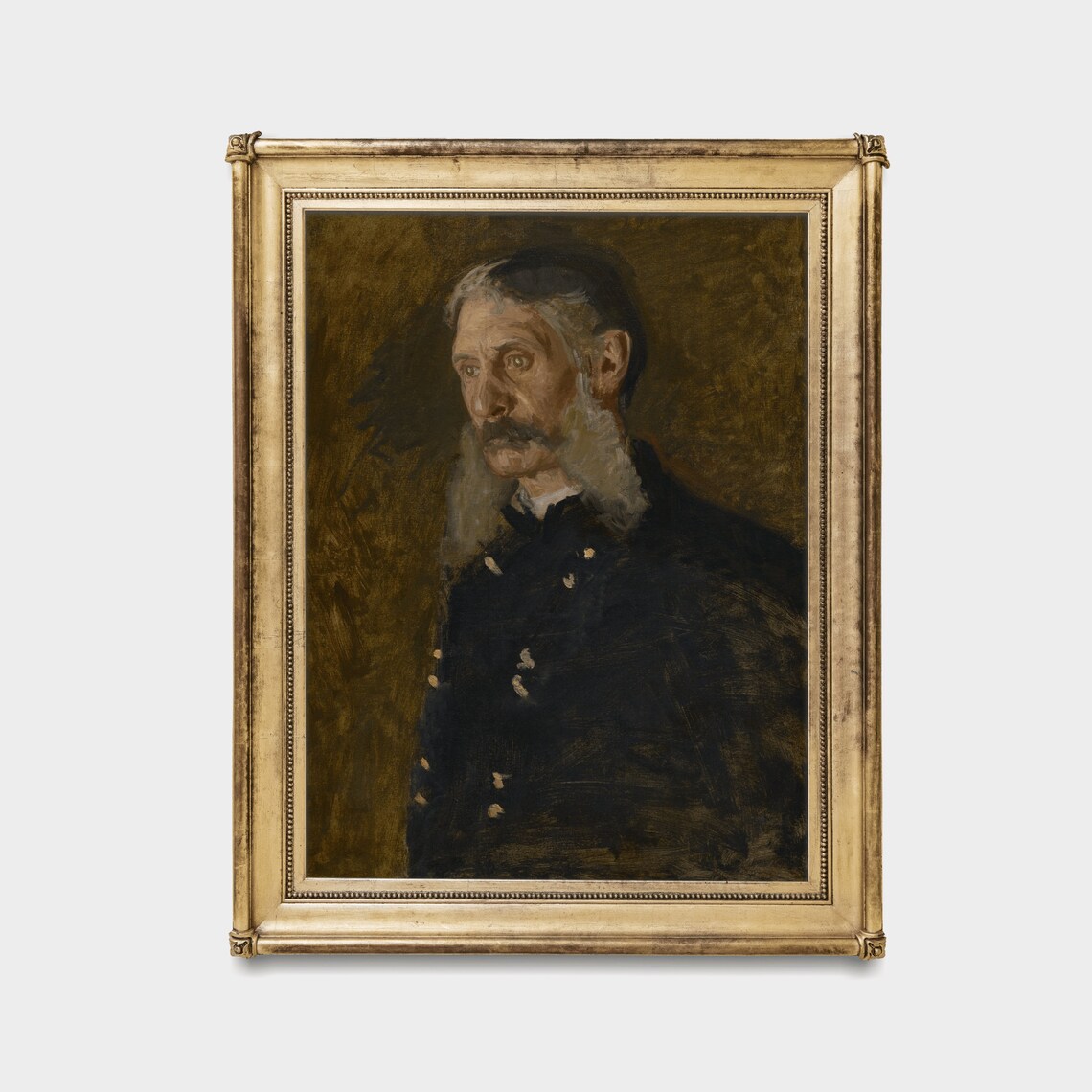 Bearded Gentleman Portrait in Dark Coat Vintage Oil Painting Poster - Image 3