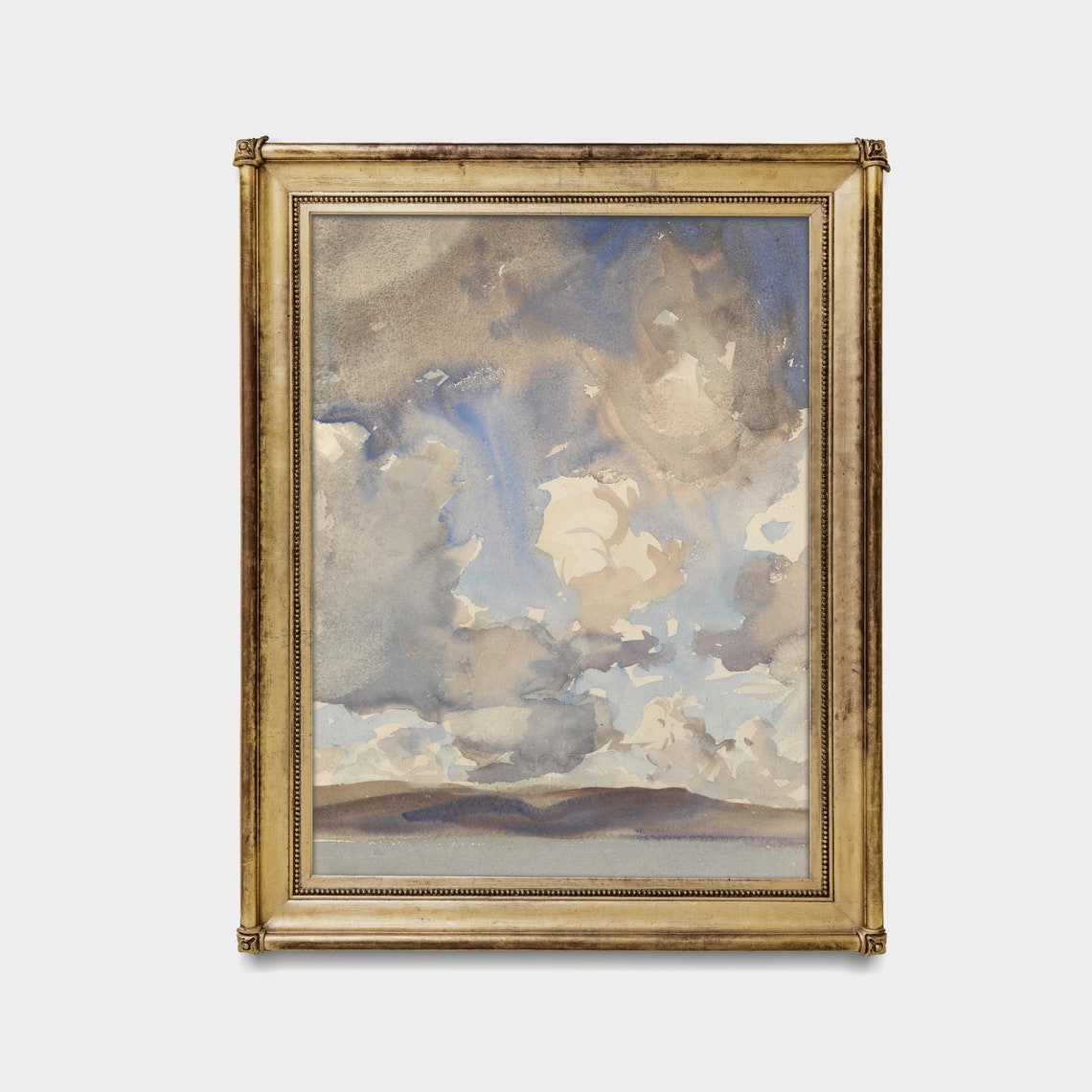 Vintage Cloud Study Antique Sky Painting Wall Art Rustic Print Farmhouse Decor 18th Century Fine Art - Image 4