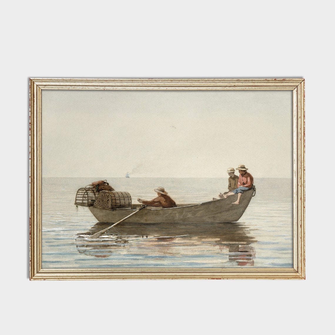 Three Boys in a Dory With Lobster Pots by Winslow Homer Poster - Image 2