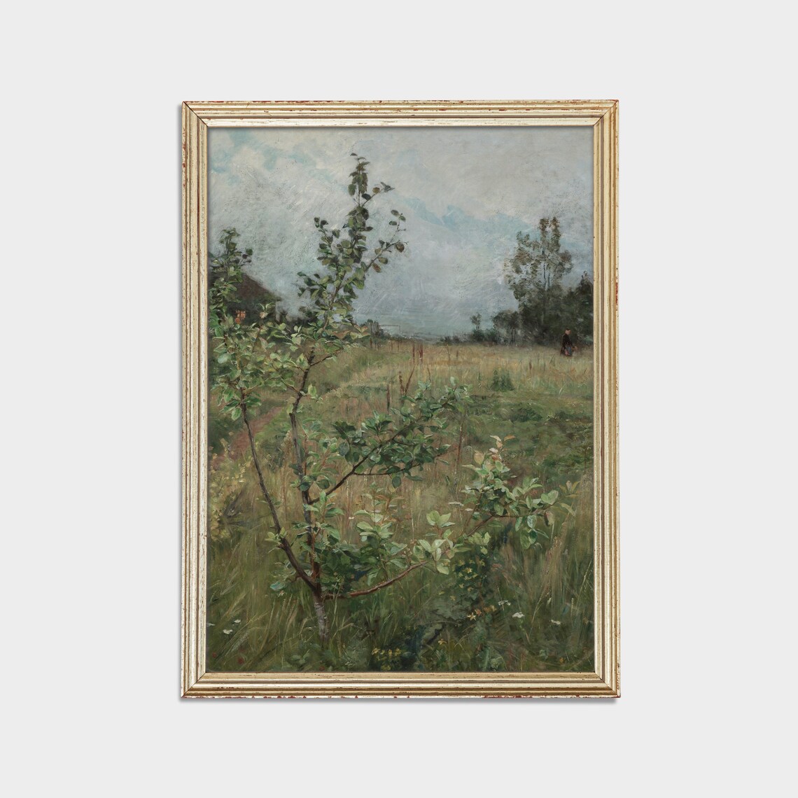 Vintage Spring Landscape, Farmhouse Country Art Print - Image 2